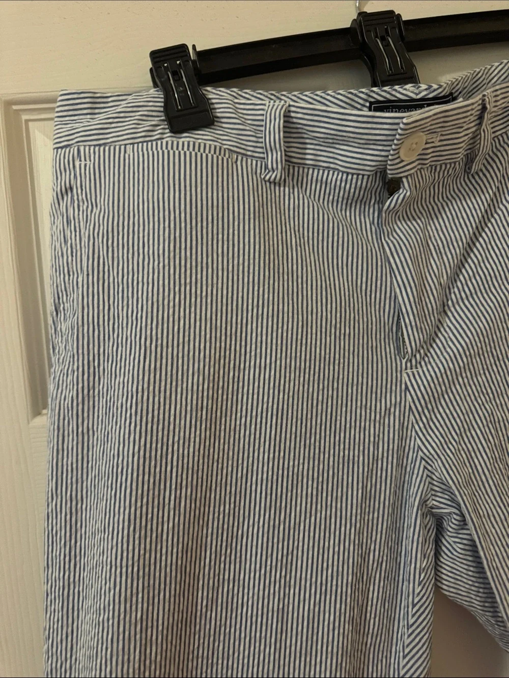 Vineyard Vines Blue & White Seersucker Chinos